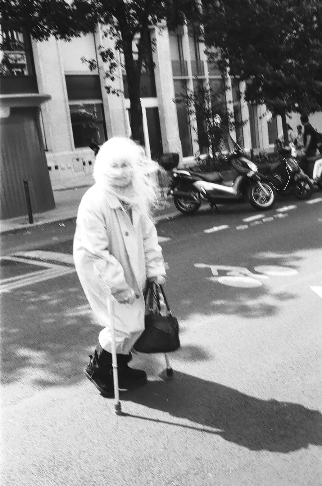 Barthelemy de Mazenod | People of Paris | An old woman crossing the street