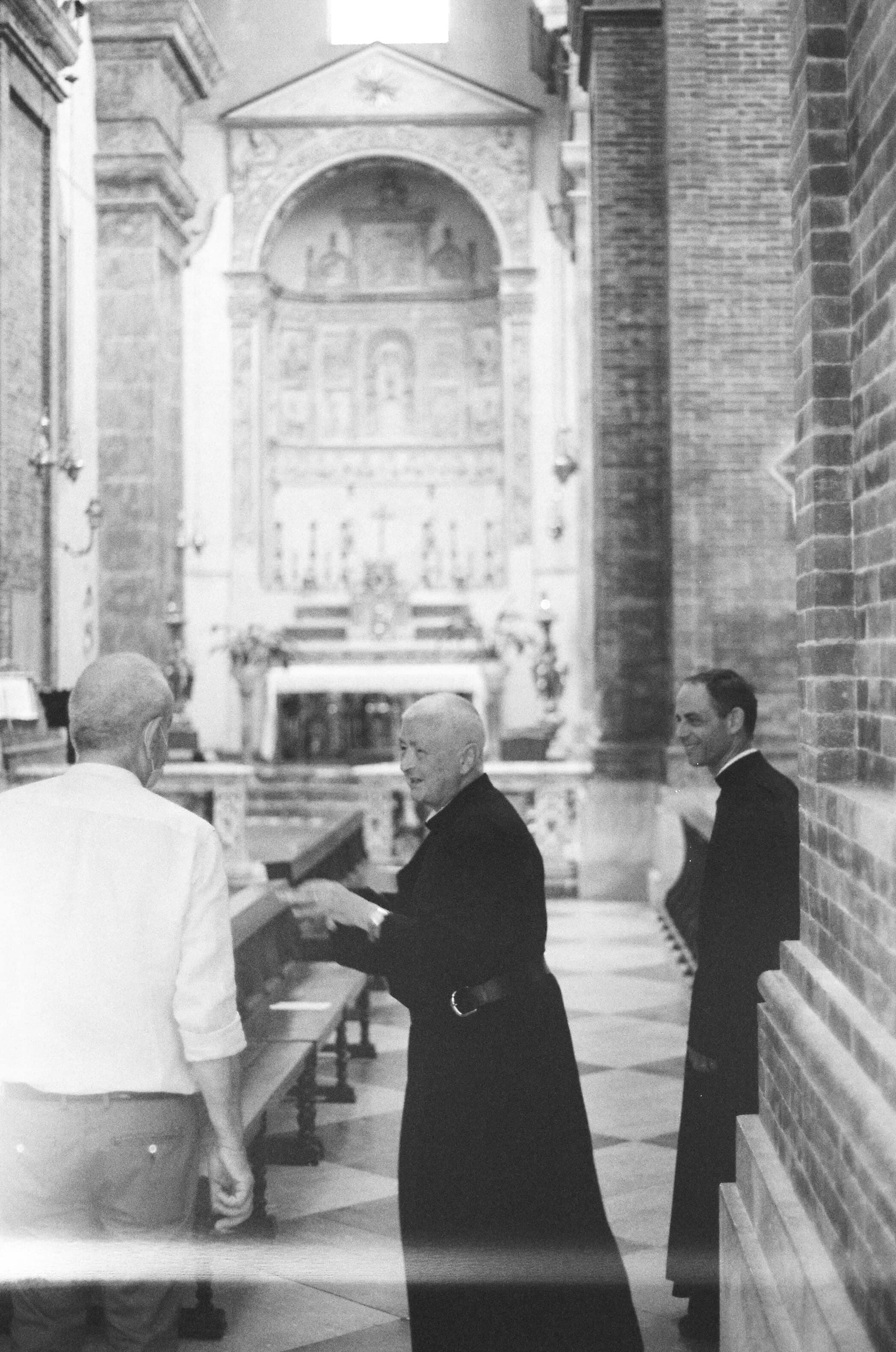 Barthelemy de Mazenod | Travel | A priest chatting with a local in Sicily