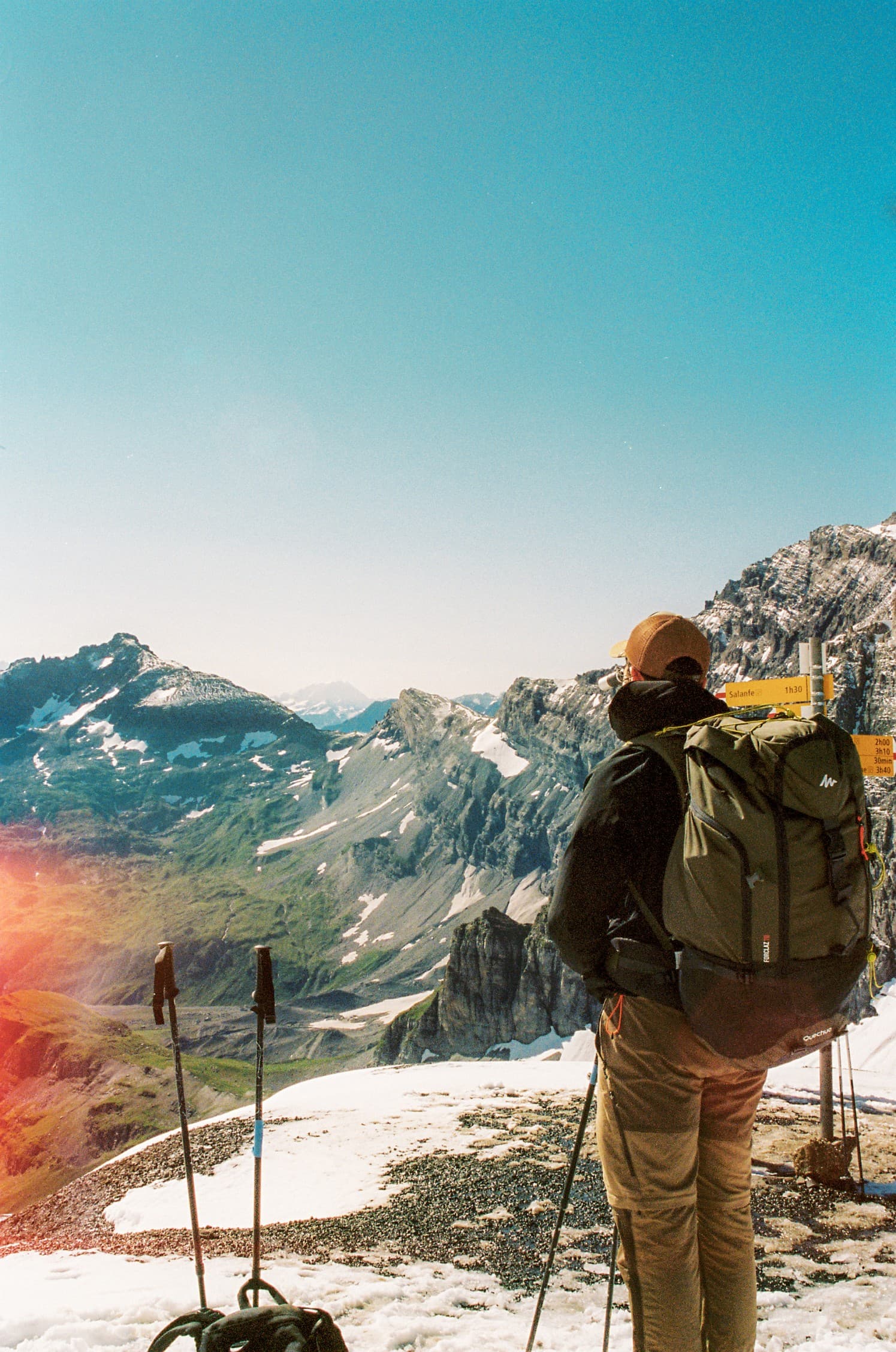 Barthelemy de Mazenod | Travel | Hamza looking at the view of the valley during a hike in Switzerland